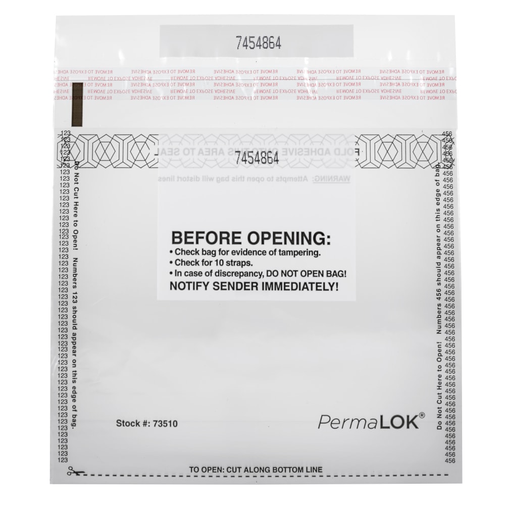 Control Group PermaLOK Deposit Bags, 6-3/4in x 8in, Clear, Pack Of 1, 000 Bags MPN:585011