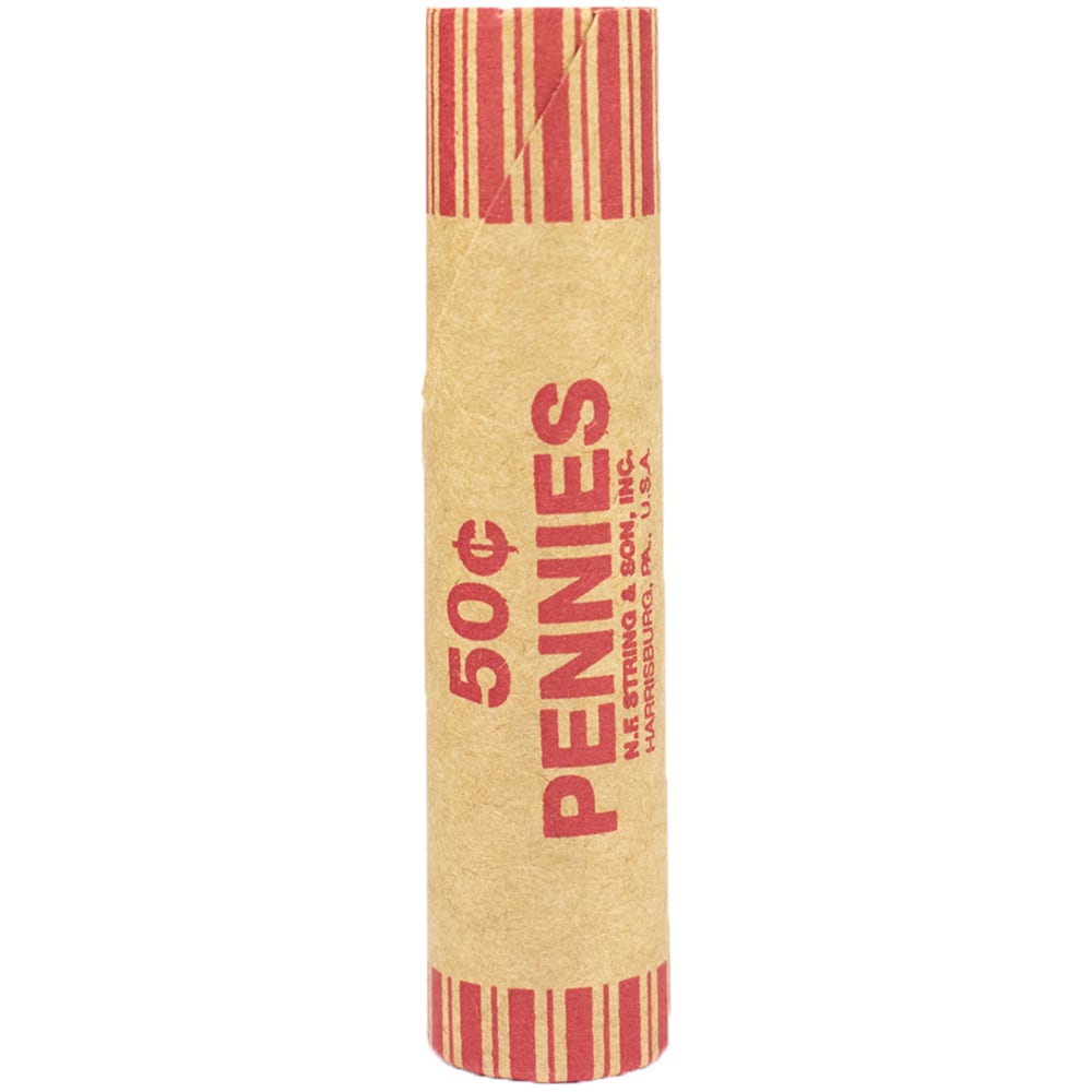 Control Group Crimped-End Coin Wrappers, Pennies, Red, Pack Of 1, 000 Wrappers MPN:560051
