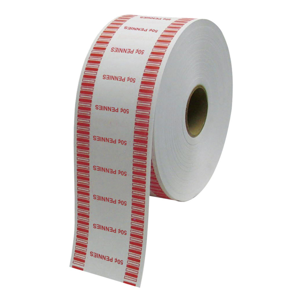 Control Group Automatic Coin Wraps, Pennies, Red, 2, 000 Wraps Per Roll, Pack Of 8 Rolls MPN:575034