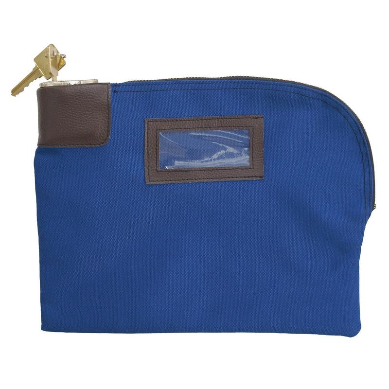 ControlTek 7-Pin Canvas Locking Night Deposit Bag, 8 1/2in x 11in, Blue MPN:710811B