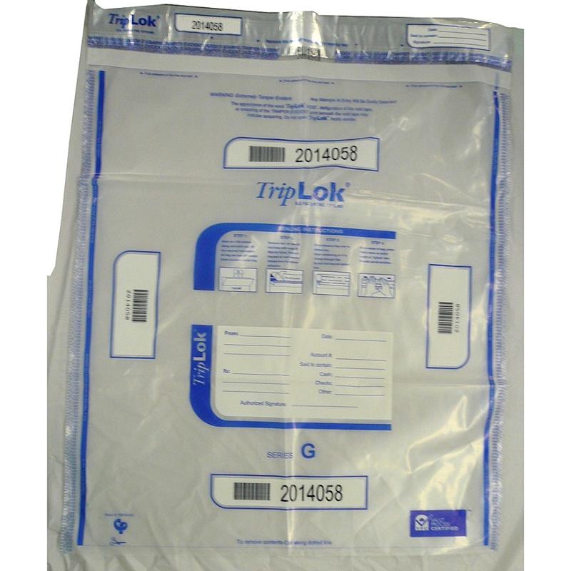 TripLOK Tamper Evident Security Bags, 20in x 24in, Clear, Carton Of 250 MPN:73619-24C