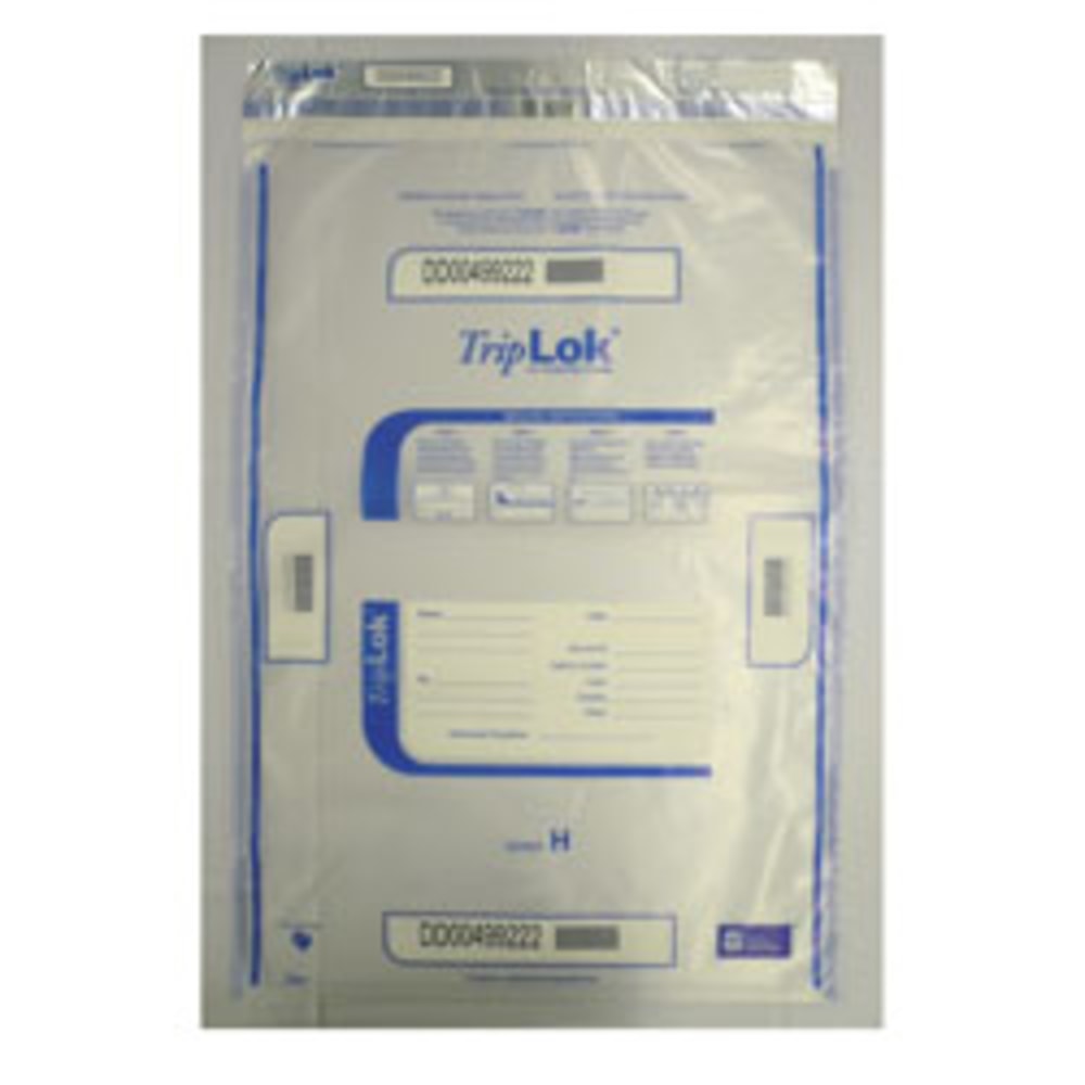 TripLOK Tamper Evident Security Bags, 20in x 28in, Clear, Carton Of 100 MPN:73619-28C