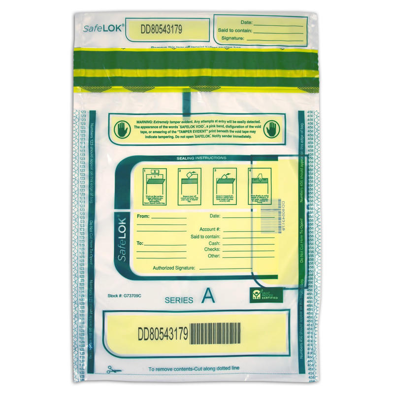 Control Group Tamper-Evident Deposit Bags, 9in x 12in, Clear, Pack Of 100 MPN:G73709C