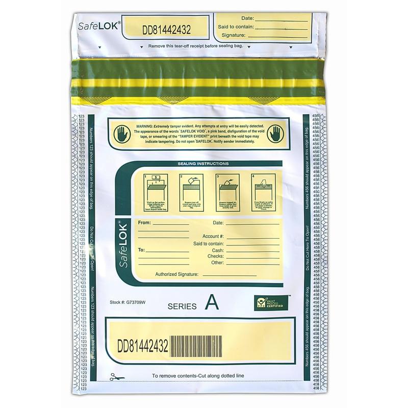 Control Group Tamper-Evident Deposit Bags, 9in x 12in, White, Pack Of 100 (Min Order Qty 4) MPN:G73709W