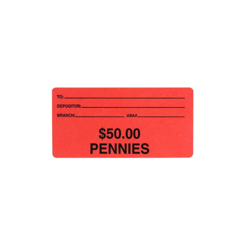 Control Group Self-Adhesive Coin ID Labels, 550000, 2in x 4in, Red, Pack of 100 MPN:550000