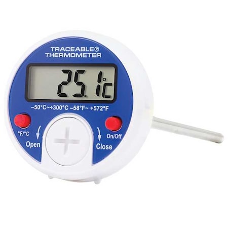 NIST Traceable Digital Thermistor Thermometer, -58 Degrees to 572 Degrees F, LCD Display MPN:4042