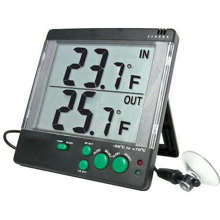 Digital Thermometer, -20 Degrees to 140 Degrees F for Wall or Desk Use MPN:4142