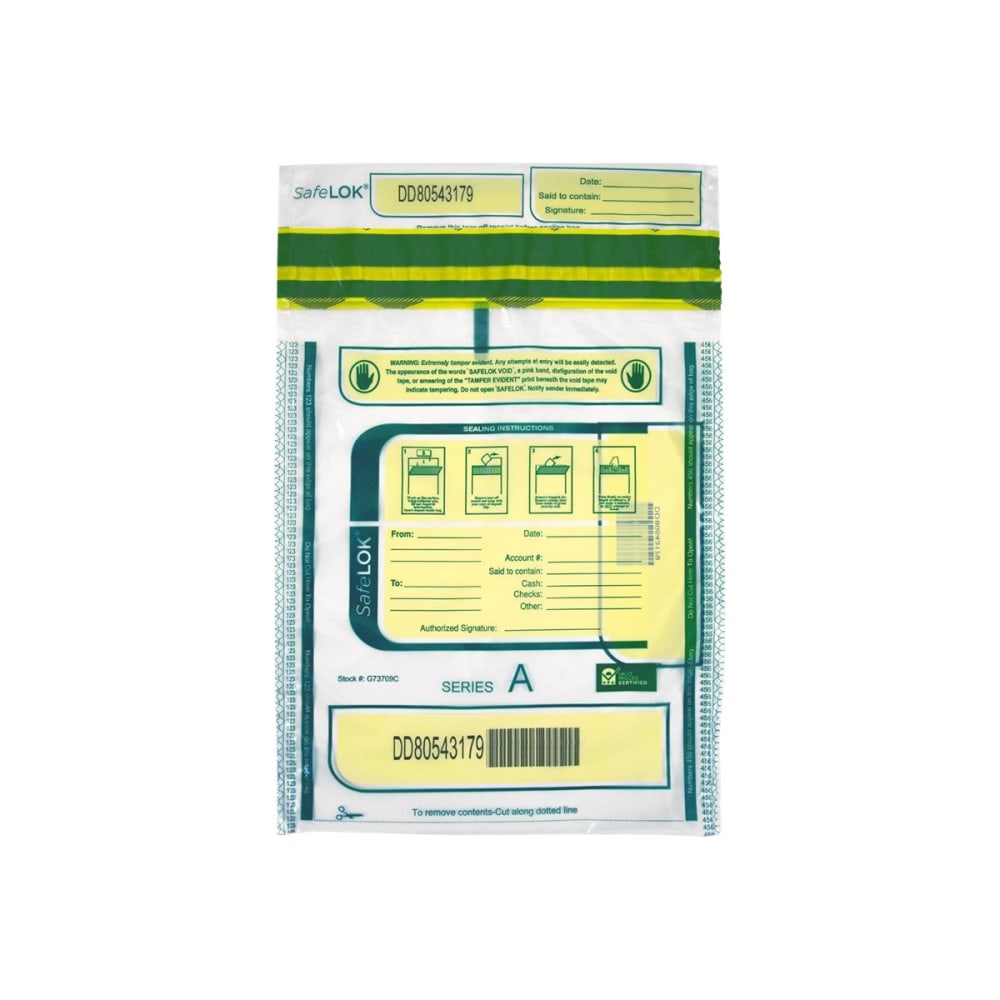 SafeLOK Series A - Mailing bag - 9.02 in x 12 in - open end - self-adhesive - clear - pack of 500 MPN:585087