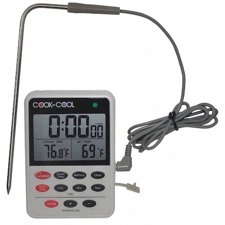 Digital Thermometer, LCD, Immersion Probe, -25 to 392 Deg. MPN:DTT361-01