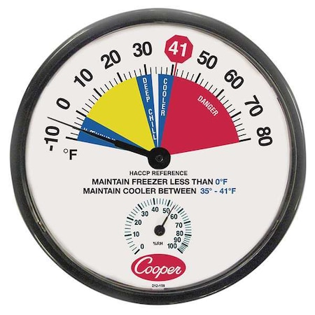 Freezer and Cooler Analog Hygrometer MPN:212-159-8