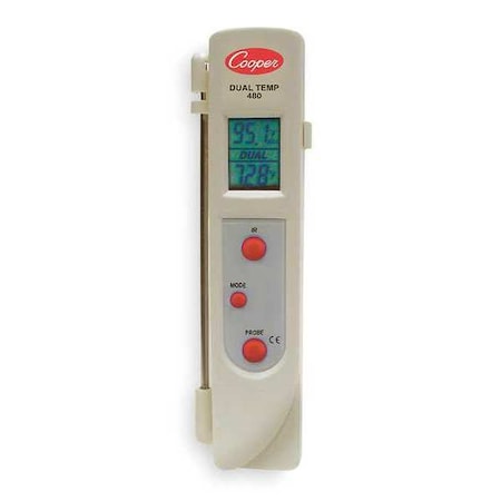 Infrared Thermometer, Single Dot Laser Sighting Adjustable 0.10 to 1.00, LCD MPN:480-0-8