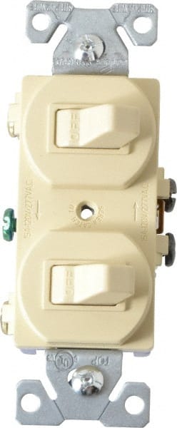 1 Pole, 120/277 VAC, 15 Amp, Flush Mounted, Duplex Switch MPN:271V-BOX