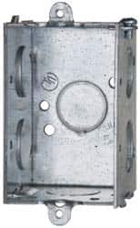 Electrical Switch Box: Steel, Rectangle, 3