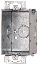 Electrical Switch Box: Steel, Rectangle, 3