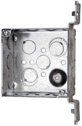 Electrical Outlet Box: Steel, Square, 4