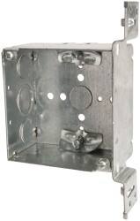 Electrical Outlet Box: Steel, Square, 4