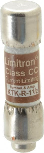 General Purpose Fuse: Fast-Acting, CC, 600 V, 1.50 A MPN:KTK-R-1-1/2
