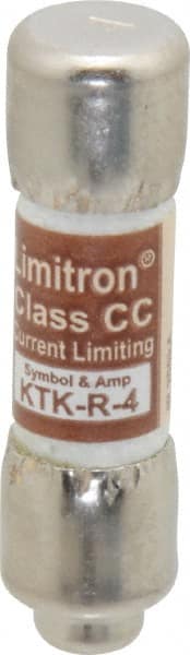 General Purpose Fuse: Fast-Acting, CC, 600 V, 4.00 A MPN:KTK-R-4