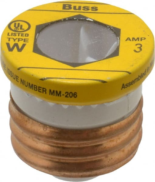 Plug Fuse: Fast-Acting, 125 V, 3.00 A MPN:W-3