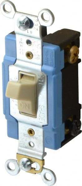 2 Pole, 120 to 277 VAC, 15 Amp, Industrial Grade Toggle Wall Switch MPN:1202V