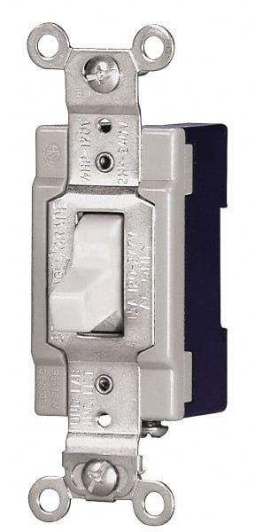 4 Pole, 120 to 277 VAC, 15 Amp, Industrial Grade Toggle Four Way Switch MPN:1204V