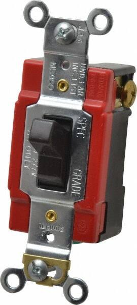 3 Pole, 120 to 277 V, 20 Amp, Industrial Grade Toggle Three Way Switch MPN:2223B
