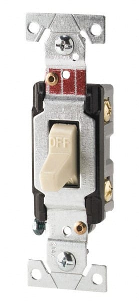 1 Pole, 120 to 277 VAC, 20 Amp, Commercial Grade Toggle Wall Switch MPN:CS120GY-BU