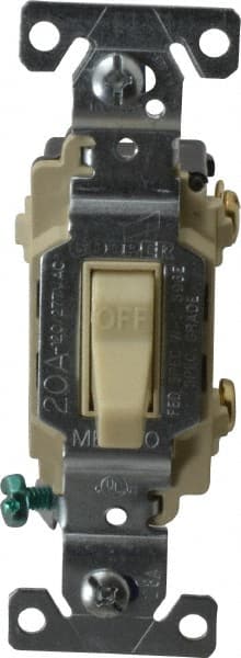 1 Pole, 120 to 277 VAC, 20 Amp, Commercial Grade Toggle Wall Switch MPN:CSB120V