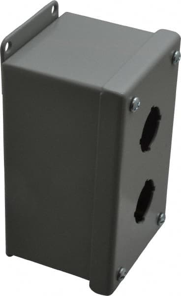 2 Hole, 1.203 Inch Hole Diameter, Steel Pushbutton Switch Enclosure MPN:78205170065