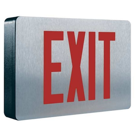 Exit Sign, Black, 1 Face(s), LED, Universal Mount, Nickel Cadmium MPN:CX71SD
