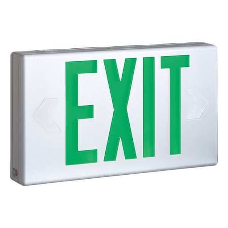 Exit Sign, White, 1 or 2 Face(s), LED, Universal Mount, Nickel Cadmium MPN:LPX7