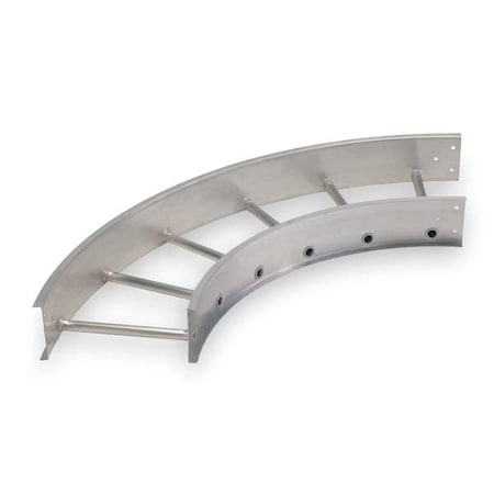 Horizontal Elbow, 90 Degrees, 100 lb, 75 lb Capacity, Aluminum, Unfinished MPN:248-129F-24