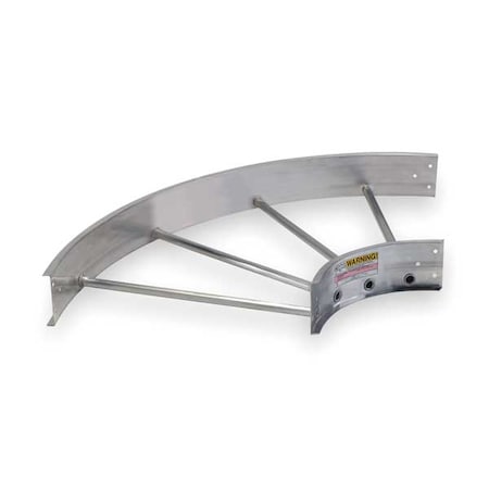 Horizontal Elbow, 90 Degrees, 100 lb, 75 lb Capacity, Aluminum, Unfinished MPN:248-249F-24
