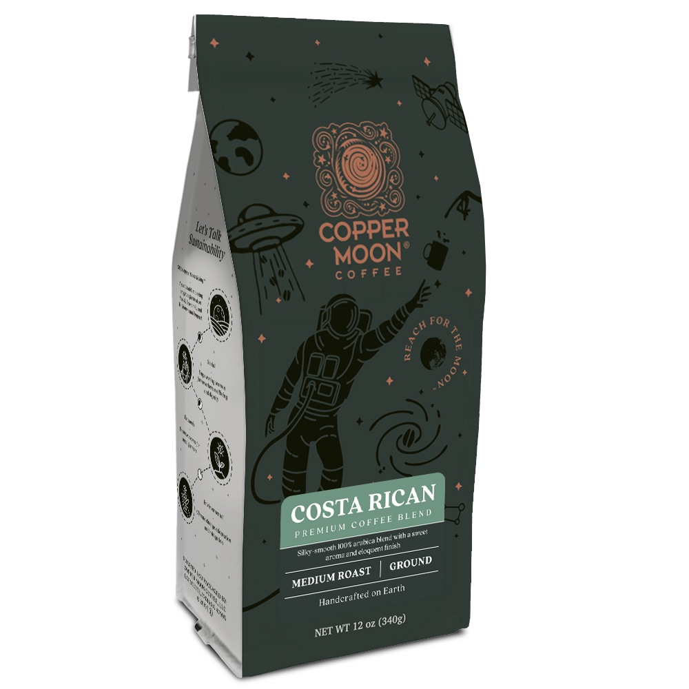 Copper Moon Coffee, Ground, Medium Roast, Costa Rican Blend, 12 Oz MPN:205101