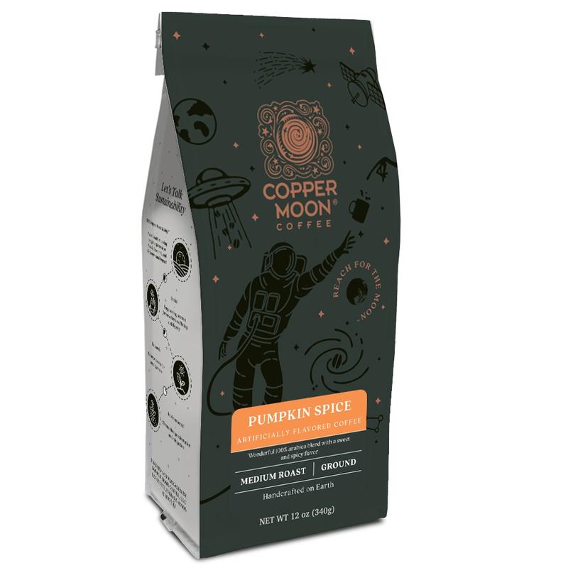 Copper Moon Coffee, Ground, Medium Roast, Pumpkin Spice, 12 Oz MPN:205247