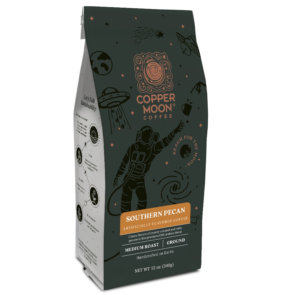 Copper Moon Coffee, Ground, Medium Roast, Southern Pecan, 12 Oz MPN:210149