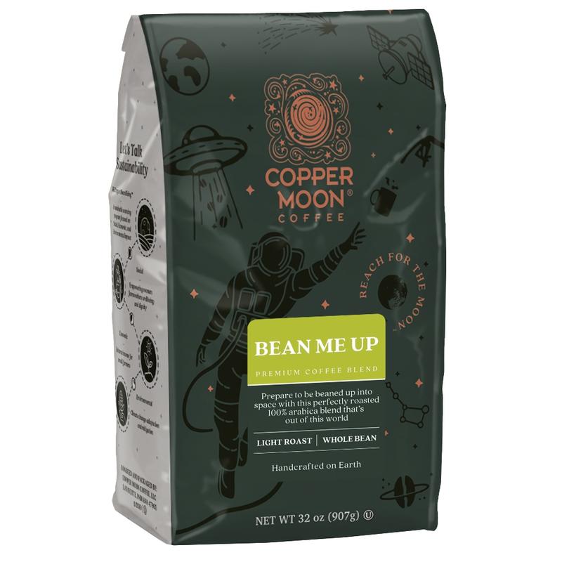 Copper Moon Whole Bean Coffee, Light Roast, Bean Me Up Blend, 2 Lb MPN:260122