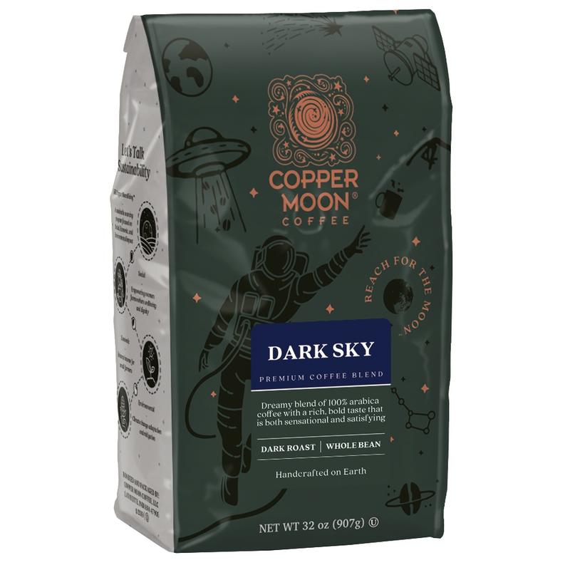 Copper Moon Whole Bean Coffee, Dark Roast, Dark Sky Blend, 2 Lb MPN:260124