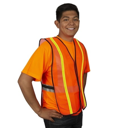 Safety Vest, Type O, Orange Mesh Vest MPN:V110L
