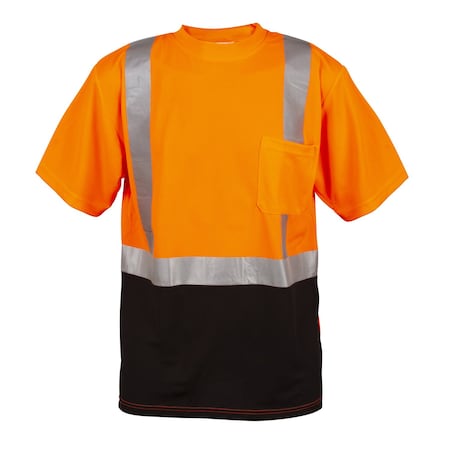 T Shirt, w/2 in Reflective Tape, Orange MPN:V450-3XL
