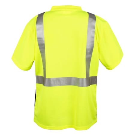 T Shirt, w/2 in Reflective Tape, Lime Mesh MPN:V451-2XL