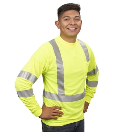 Shirt, Type R, Class 3, Long Sleeves, Lime MPN:V511S