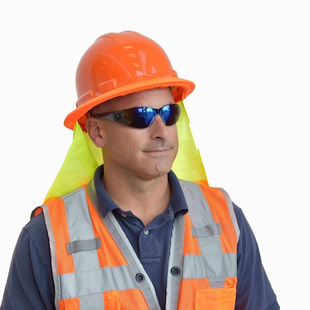 Hard Hat Neck Shade, Orange/Silver Tape MPN:VNS101