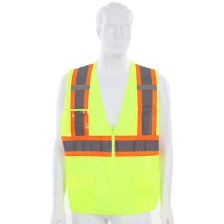 Surveyors Safety Vest, Lime Mesh, Type R MPN:VS273PM