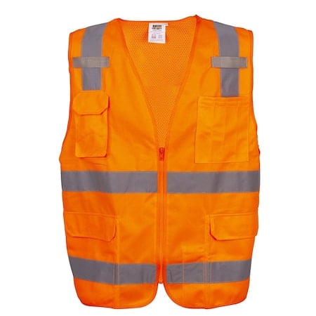 Surveyors Safety Vest, Orange, Type R MPN:VS2804XL