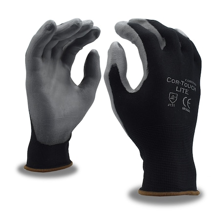 Machine Gloves, 15 Ga, Black, PU, PK12 MPN:6895BS