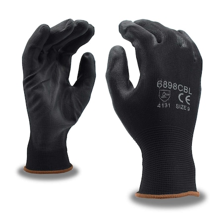 Gloves, 13 Ga, Black PU Palm Coating, PK12 MPN:6898CBL