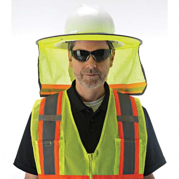 Hard Hat Neck Shade: Polyester, Lime, Use with Cap Style & Full-Brim Hard Hat MPN:VHB101