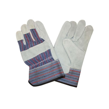 Leather Palm Gloves, Blue/Red Fabric, PK12 MPN:7250RM