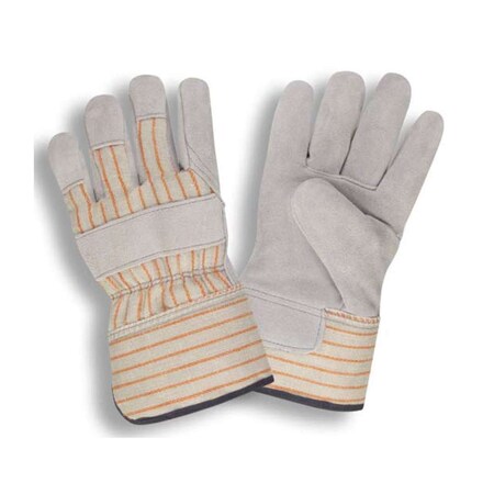 Leather Palm Gloves, Elastic Back, PK12 MPN:7264
